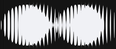 An icon of two spheres touching, distorted as though behind glass